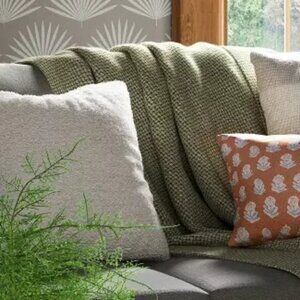 Textured Square Throw Pillow